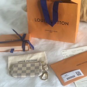 Louis Vuitton Key Pouch in Damier Azur